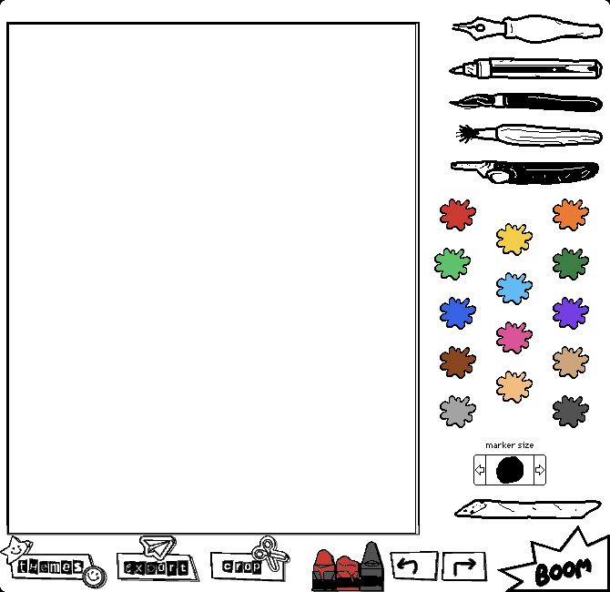 Screenshot of the Squiggles drawing canvas